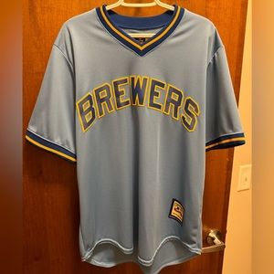 Milwaukee Brewers Powder Blue Cooperstown Collection Team Jersey Size Large